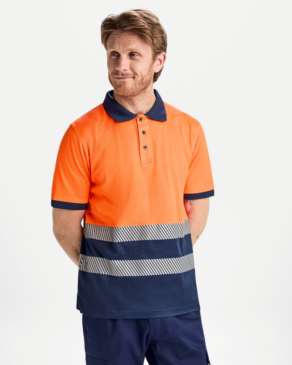Roly Workwear Poloshirt Atrio Kurzarm mit Reflektoren