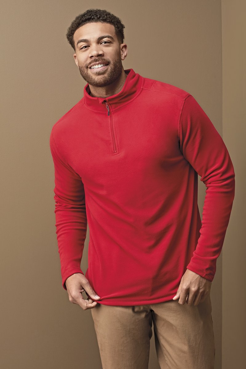 Stedman® Fleece Half-Zip Pullover mit Stehkragen