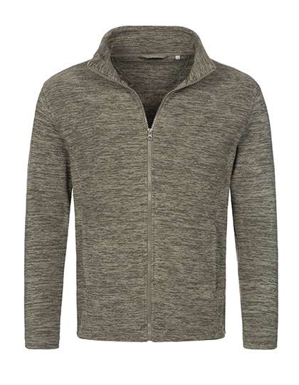 Stedman® Melange Fleecejacke mit Stehkragen