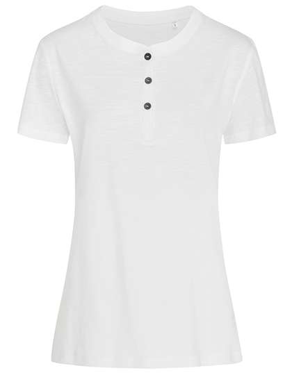 Stedman® Sharon Henley T-Shirt Damen mit Knopfleiste