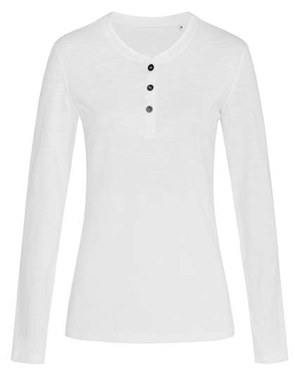 Stedman® Sharon Henley Langarmshirt mit Ripp-Kragen