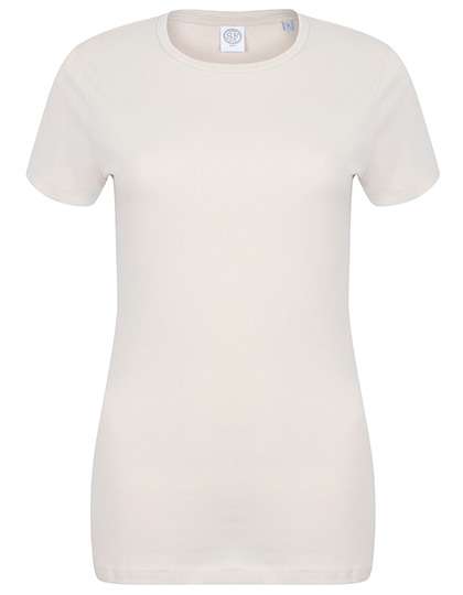 SF Women Fashionable T-Shirt with Long Cut, White XS, SF121 – Light Stone