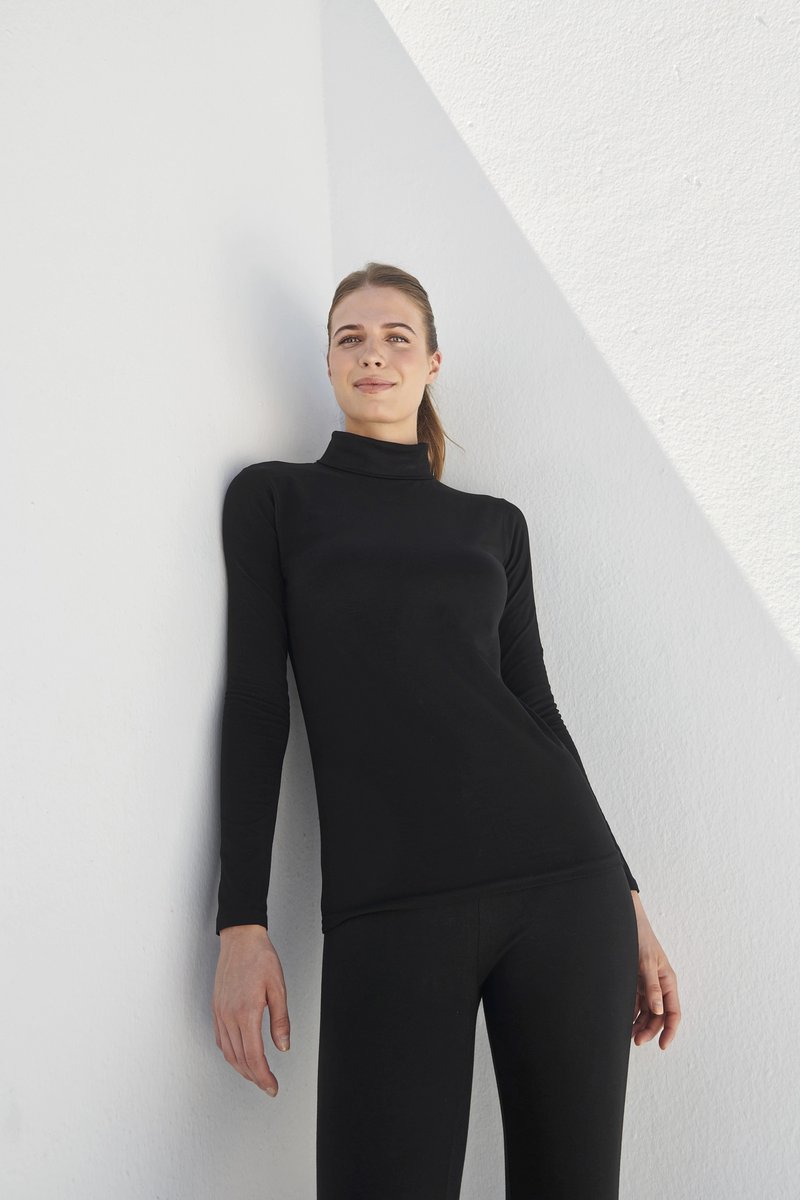 SF Women Rollkragen Langarm T-Shirt für Damen