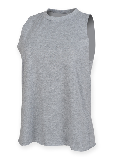 Top à col haut avec emmanchures larges – Heather Grey