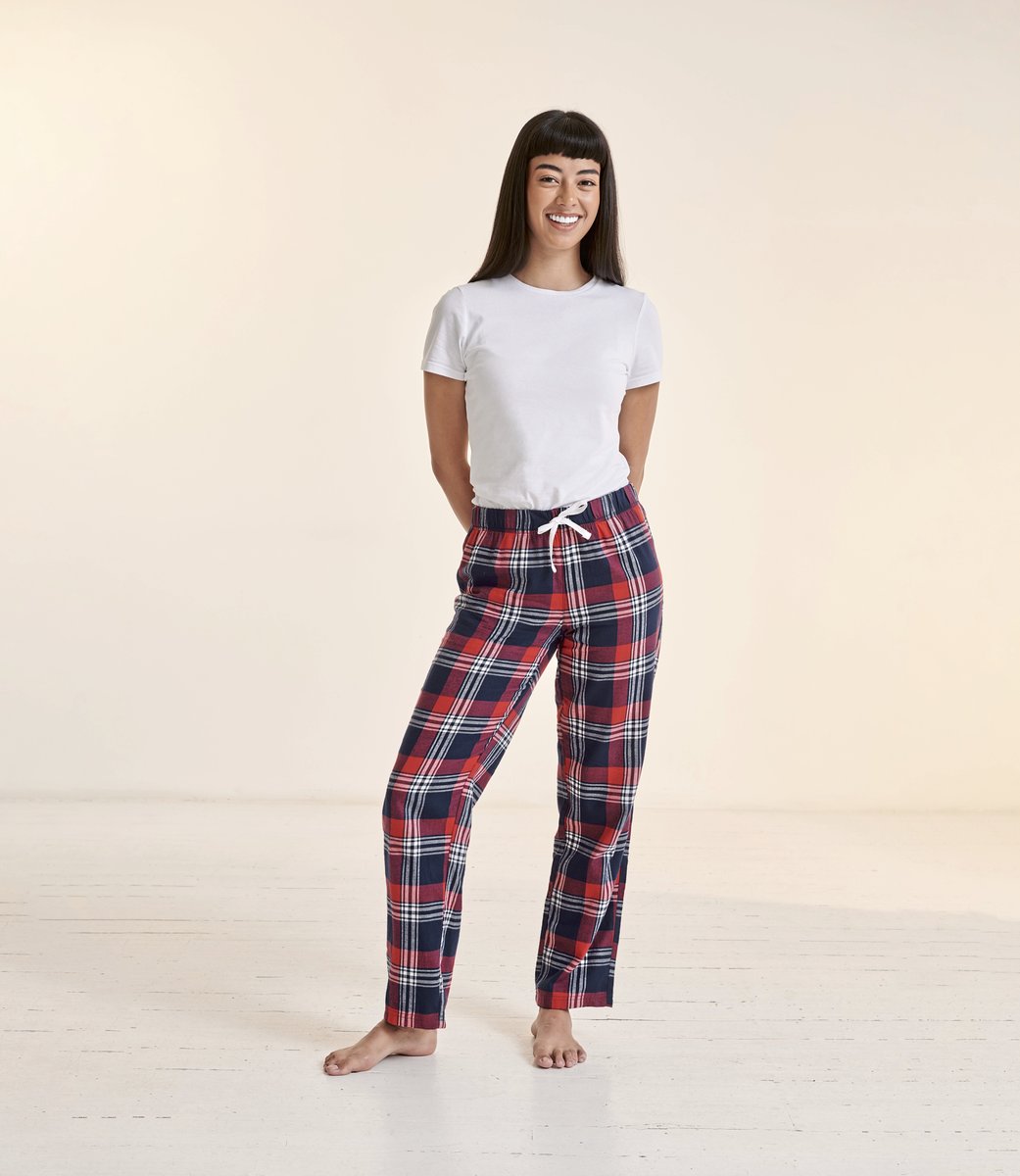 SF Women Tartan Loungehose aus Flanell-Twill