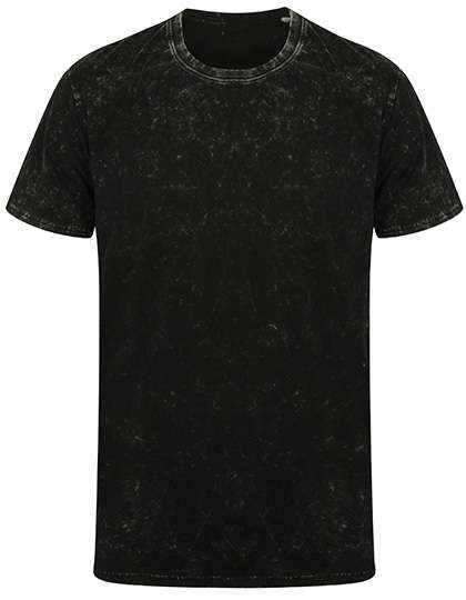 SF Men Washed-Look T-Shirt mit Rundhalsausschnitt