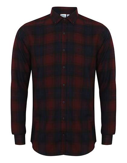SF Men Karierter Twill Herren-Schnitt mit Button-down