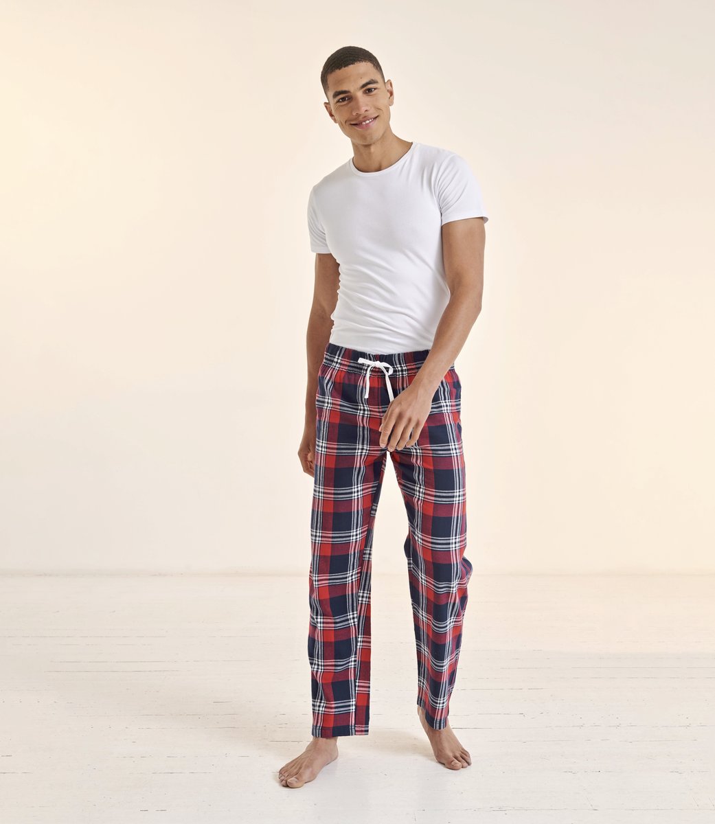 SF Men Tartan-Loungehose mit Dehnbund und Tasche