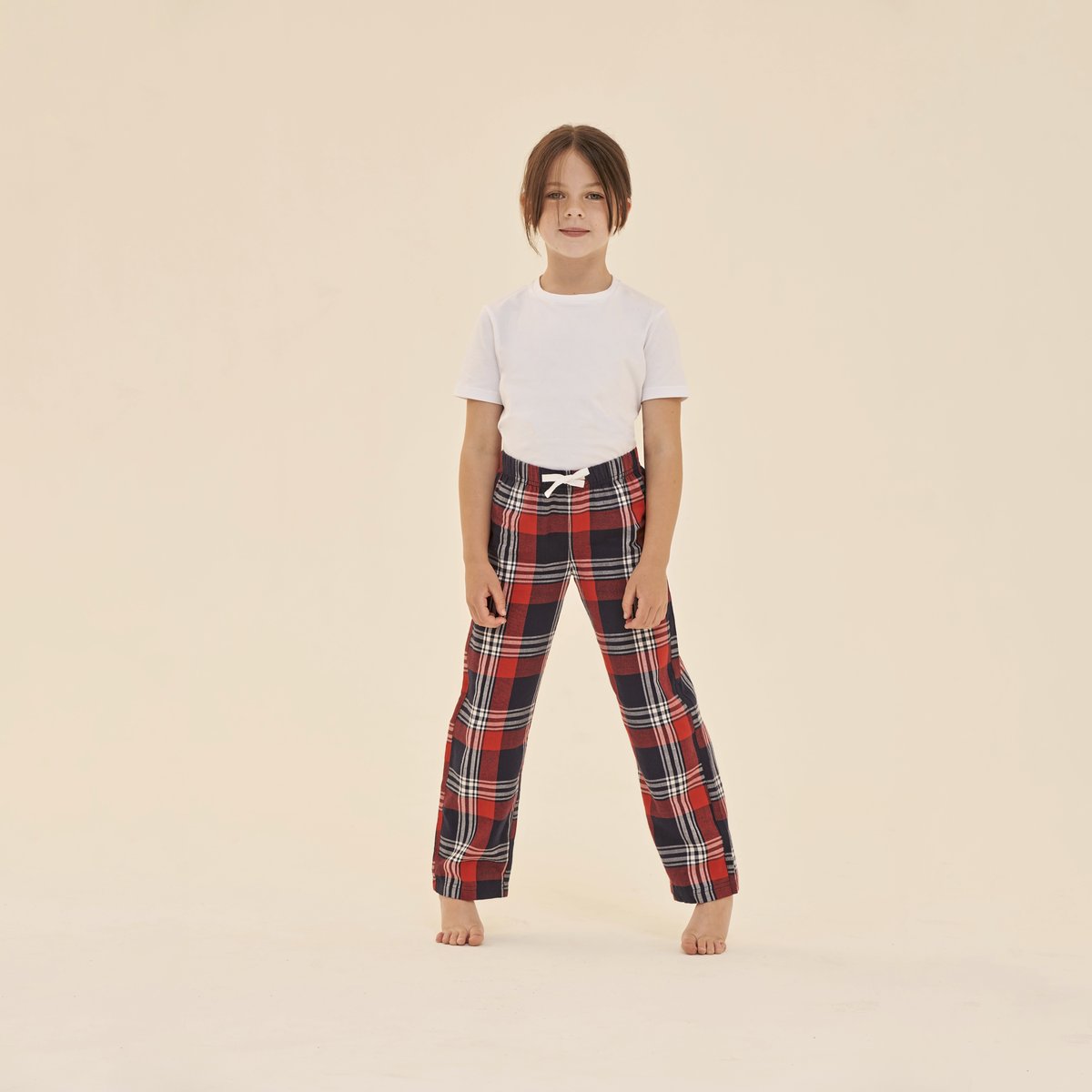 SF Minni Kinder-Tartan-Loungehose mit Rundum-Dehnbund