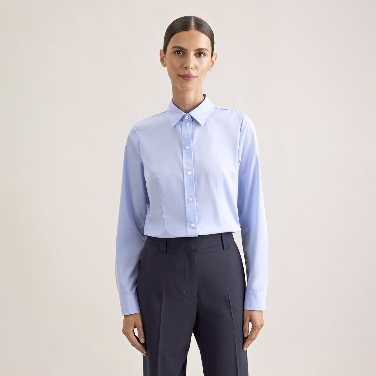 Seidensticker Non-Iron Business Shirt with Pattern, Anthracite 42, SN080604 – image 2
