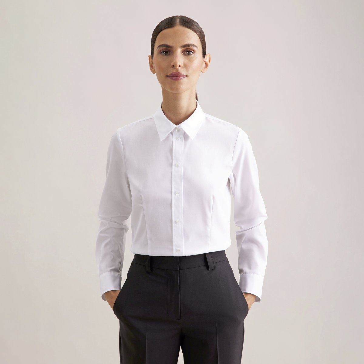 Seidensticker Bluse Regular Fit Oxford Langarm