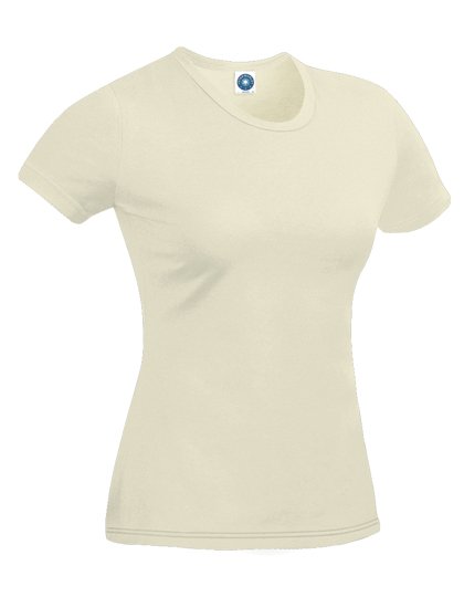 Starworld Lang geschnittenes Bio-Baumwolle T-Shirt, White M, SWGL2 – Natural