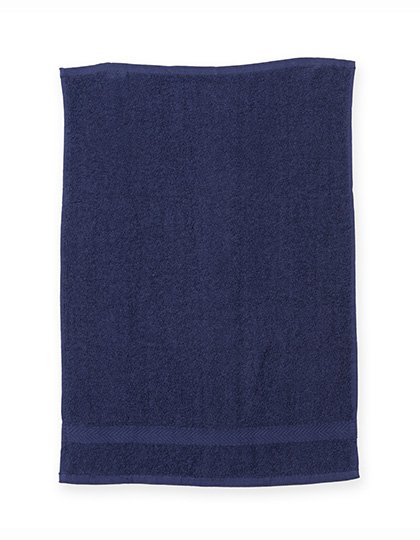 Towel City Frottiersport-Handtuch mit Herringbone-Rand – Navy