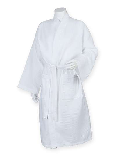 Towel City Waffel-Bademantel im Kimono-Stil
