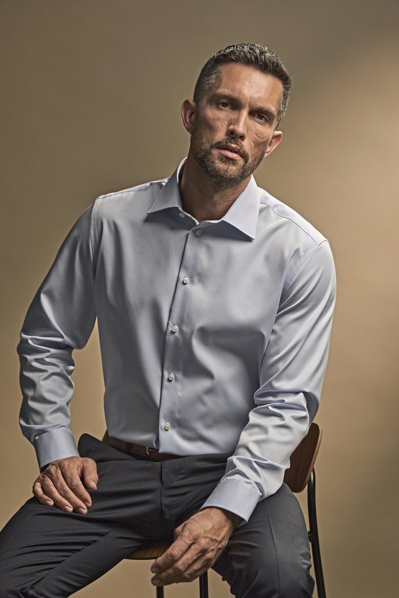 Tee Jays Langarm-Hemd 100% Baumwolle Twill für Herren
