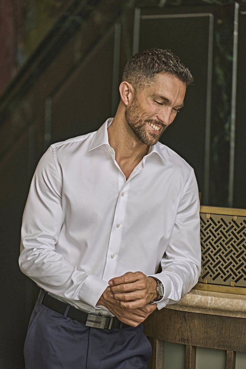 Tee Jays Langarmhemd Slim Fit mit Haifischkragen