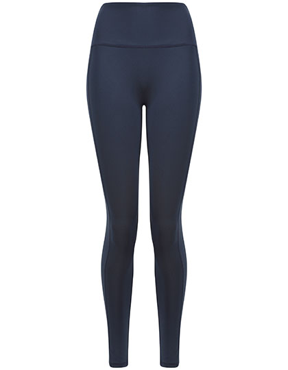 Tombo Hoch geschnittene Leggings mit Handytasche – Navy