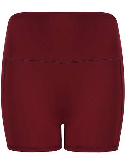 Tombo Hochgeschnittene Yogashorts mit Seitentasche, Black L/XL, TL372 – Deep Burgundy