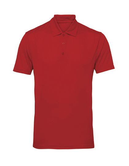 Men´s Panelled Polo – Fire Red