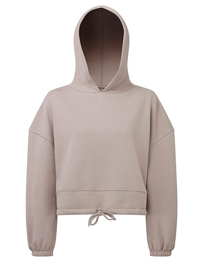 Women´s Cropped Oversize Sweat à capuche – Stone