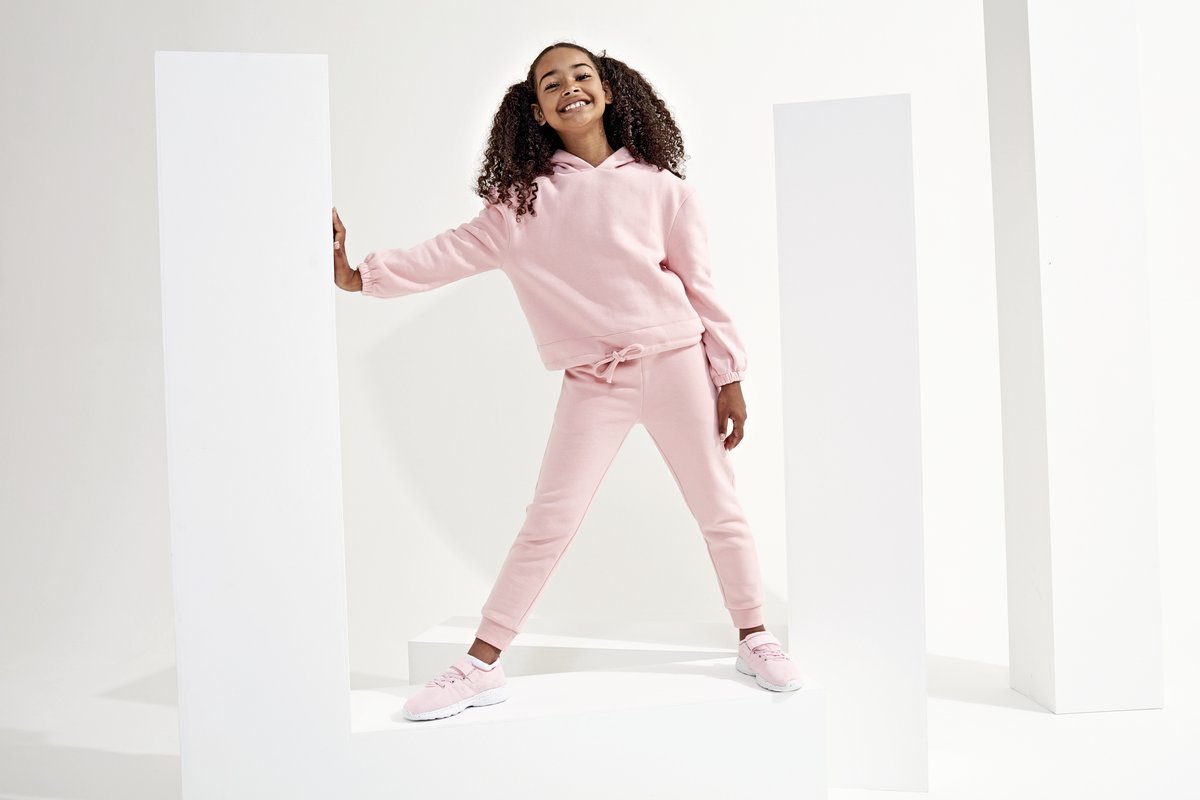 Kids Recycled Cropped Oversize Hoodie – Bild 2