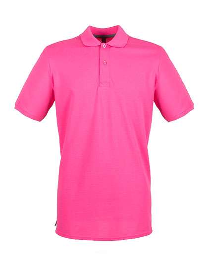 Henbury Men´s Micro-Fine Piqué Polo Shirt White 5XL (W101) – Fuchsia