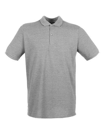 Henbury Men´s Micro-Fine Piqué Polo Shirt White 5XL (W101) – Heather Grey