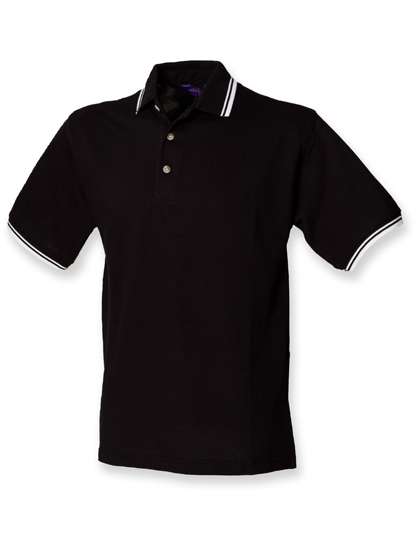 Henbury Piqué Polo Shirt mit Kontrast-Streifen