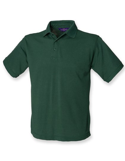 Henbury Polo Piqué Classique 65/35, Black M, W400 – Bottle