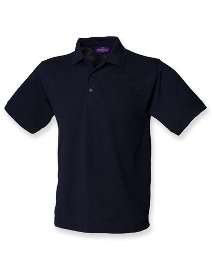 Henbury Polo Piqué Classique 65/35, Black M, W400 – Navy