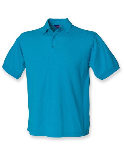Henbury Polo Piqué Classique 65/35, Black M, W400 – Turquoise