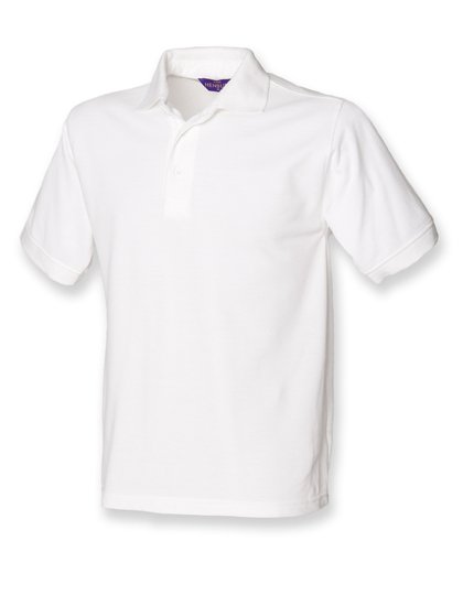 Henbury Polo Piqué Classique 65/35, Black M, W400 – White