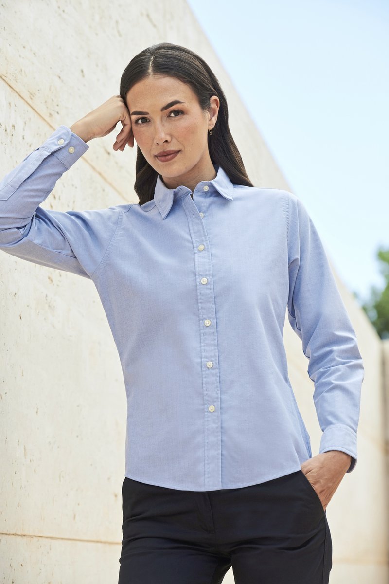 Henbury Oxford Hemd mit langen Ärmeln