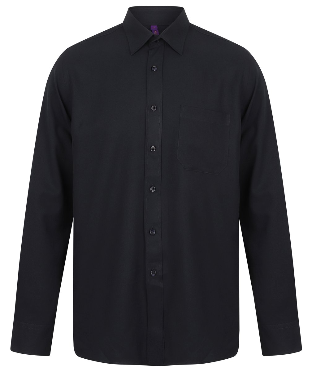 Henbury Chemise Business avec Protection UV et Poche Poitrine, Navy L, W590 – image 3