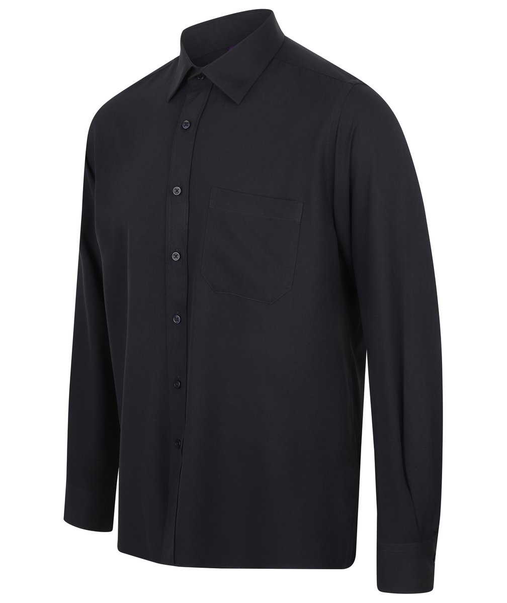 Henbury Chemise Business avec Protection UV et Poche Poitrine, Navy L, W590 – image 6