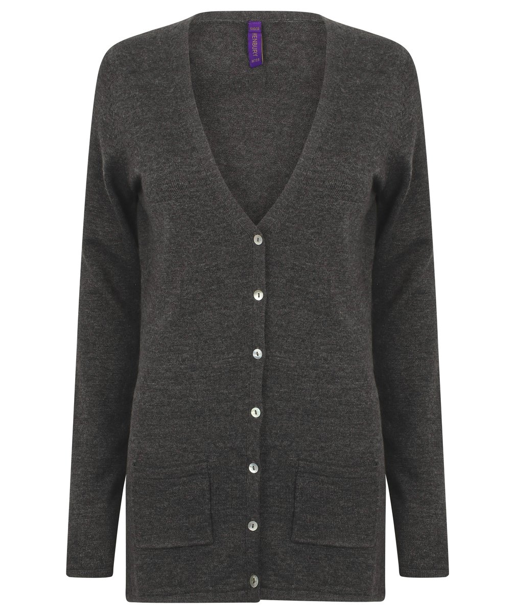 Ladies' Lightweight V-Neck Cardigan – Purple