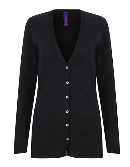 Ladies' Lightweight V-Neck Cardigan – Navy