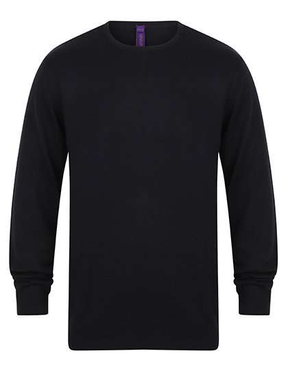 Henbury Pull Tricoté Léger Manches Longues 50% Coton – Navy