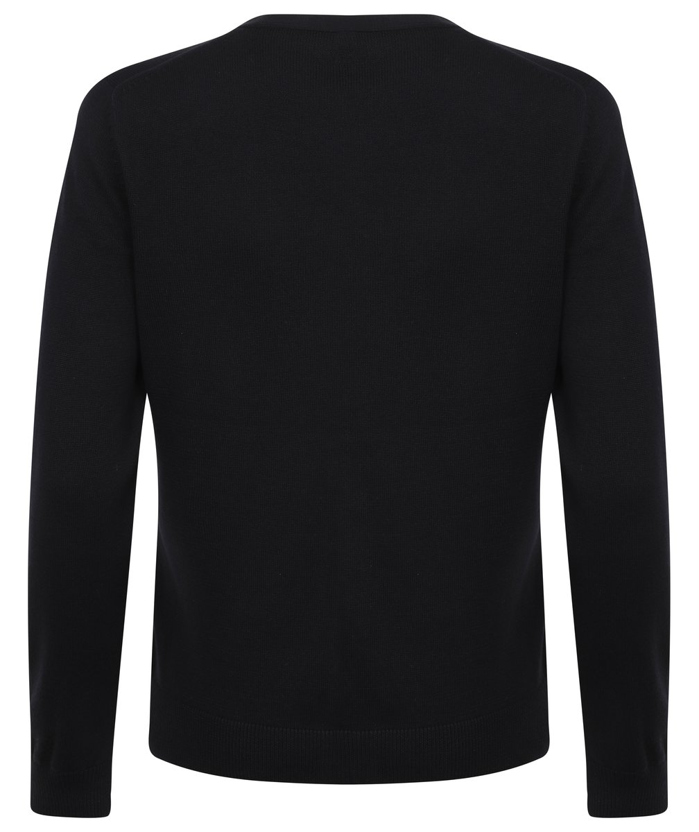 Henbury Pull Col V en Maille Fine avec Boutons Nacrés, Black XXS, W726 – image 4