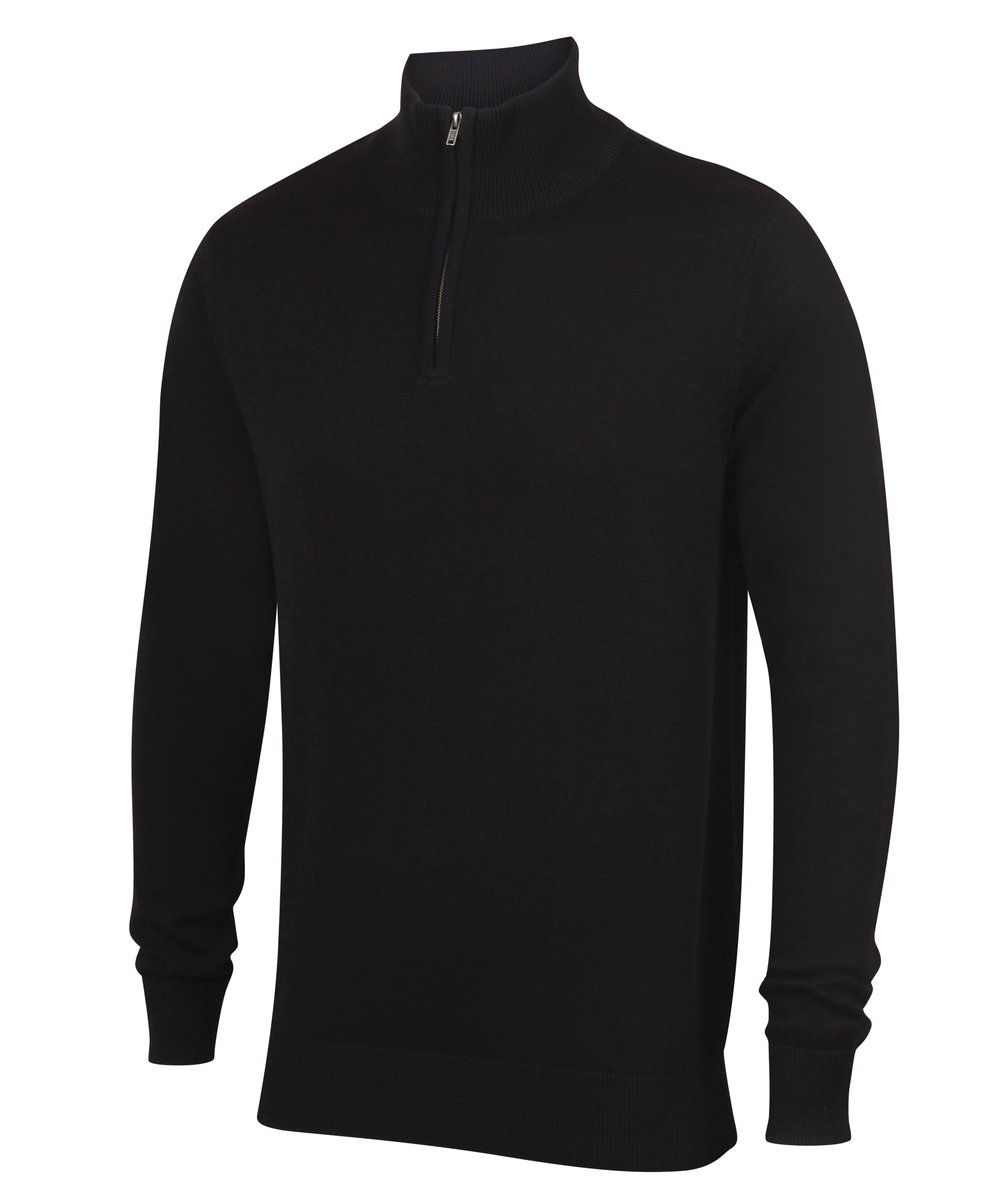Henbury Pull Tricoté avec Demi-Fermeture Éclair, Black XS, W729 – image 6