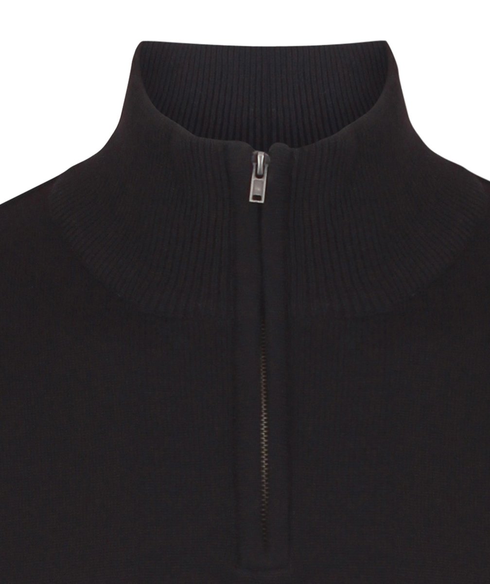 Henbury Pull Tricoté avec Demi-Fermeture Éclair, Black XS, W729 – image 7