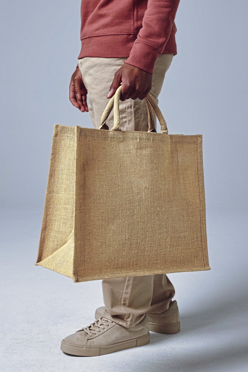 Westford Mill Jute Jumbo Shopper mit Baumwollgriffen