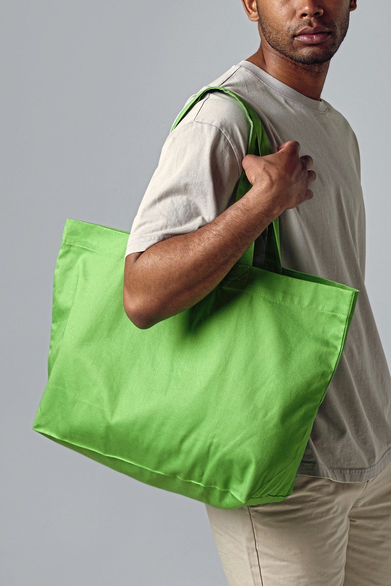 Westford Mill Shopper Eco-canvas in Cotone, Raspberry Pink 44 x 37 x 16 cm, WM695 – immagine 2
