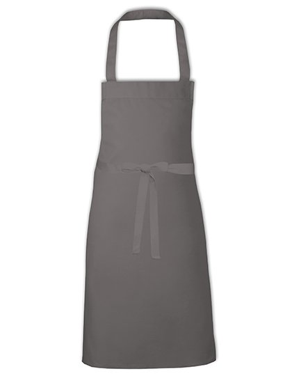 Link Kitchen Wear Latzschürze mit verstärkten Nähten 73x80 cm – Dark Grey (ca. Pantone 431)