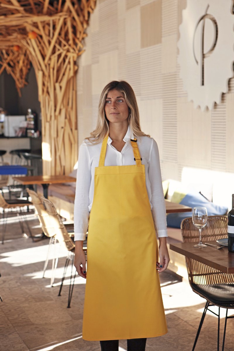 Link Kitchen Wear Verstellbare Grillschürze aus Twill-Gewebe