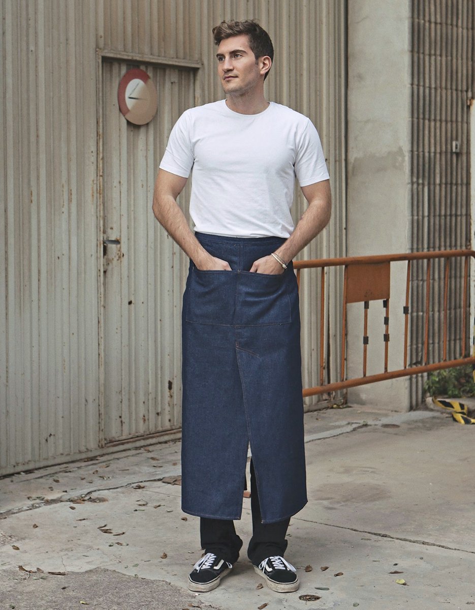 Link Kitchen Wear Küchenschürze mit Gehschlitz, 100x100 cm
