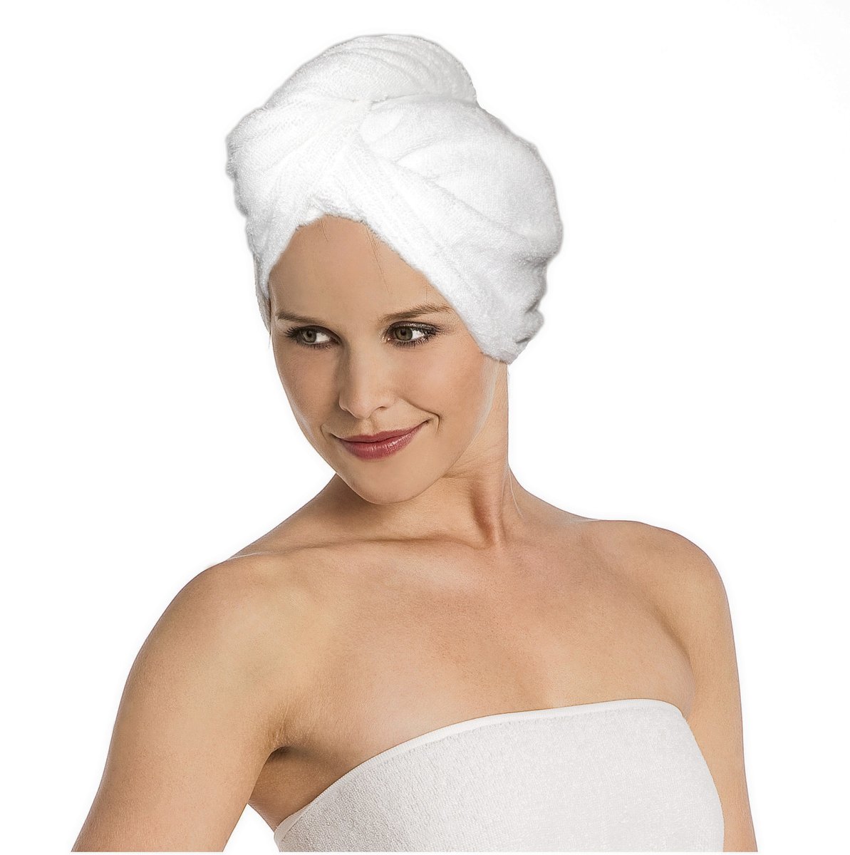 Vossen Frottierturban mit Knopfverschluss, 100% Baumwolle