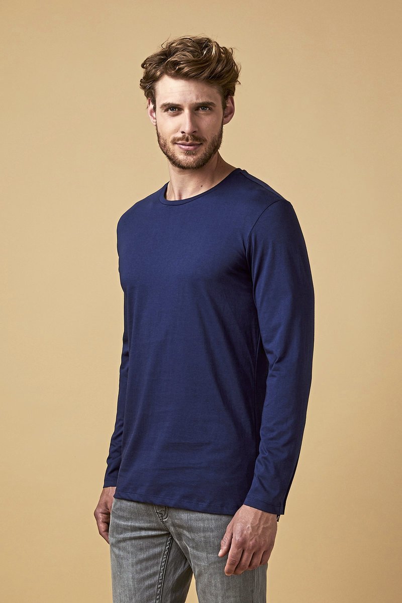 X.O by Promodoro Men´s Roundneck T-Shirt Long Sleeve White XXL (XO1465)