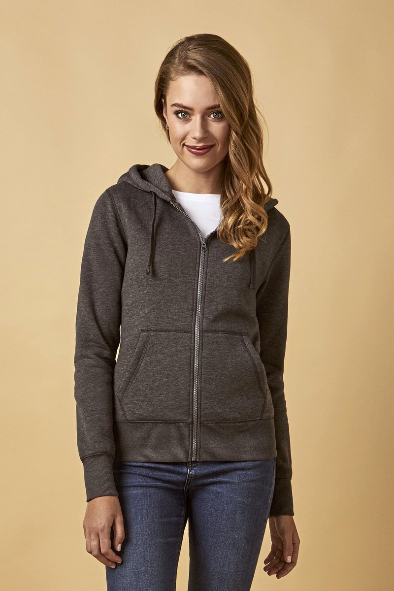 Zip-Hoodie mit tailliertem Schnitt für Damen