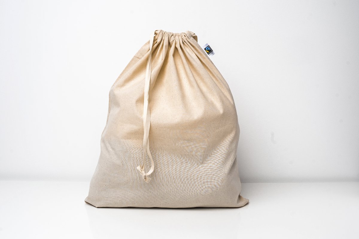 Printwear Fairtrade Bio-Baumwollbeutel mit Zuziehband
